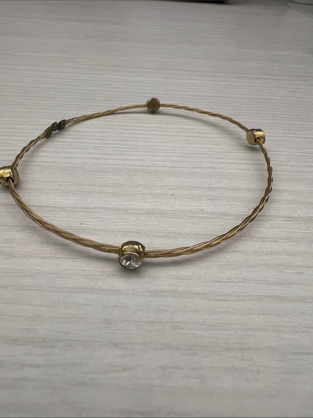 Gold-Tone Crystal Accent Women's Bracelet